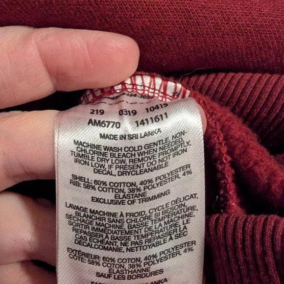 Columbia Men's Red and Charcoal Hoodie - Picture 3 of 4